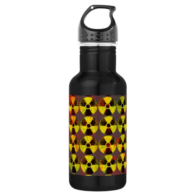 caution, nuclear energy 532 ml water bottle (Front)