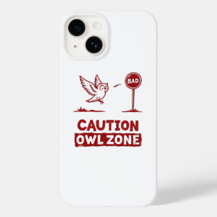  Caution Owl Zone – Playful Owl Phone Case Design