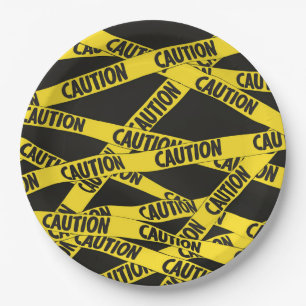 Caution Paper Plate