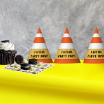 "Caution Party Zone" Construction Themed Birthday  Party Hat<br><div class="desc">Gear up for a construction-themed celebration with our eye-catching cone birthday hat! Modelled after the iconic orange and white construction site cones. This birthday hat adds a playful twist to the party atmosphere. Emblazoned with the words "Caution party zone!" It sets the tone for a fun and lively birthday bash....</div>