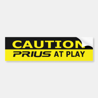 Caution: Prius at Play Bumper Sticker