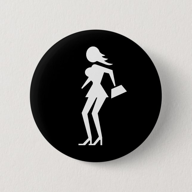Caution Prostitute (Attenzione Prostitute) 6 Cm Round Badge (Front)