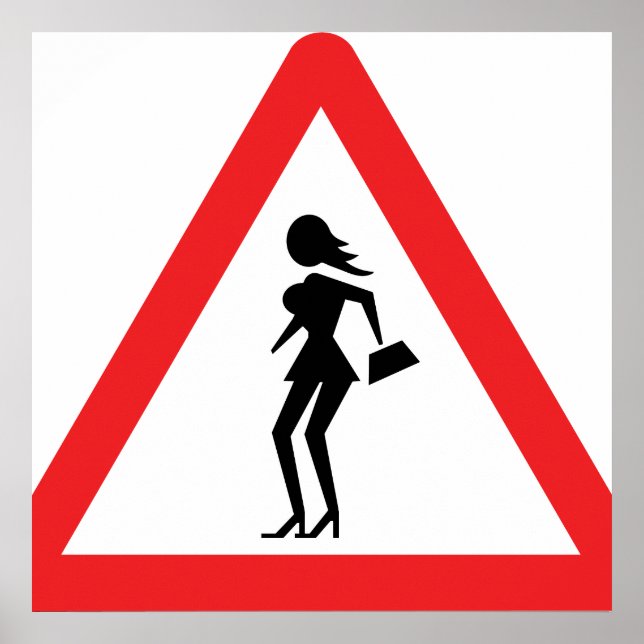 Caution Prostitute (Attenzione Prostitute) Sign (Front)