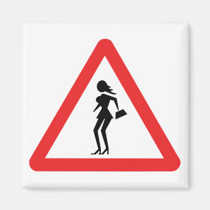 Caution Prostitute (Attenzione Prostitute) Sign Magnet