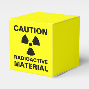 Caution Radioactive Material Hazard Halloween Prop Favour Box