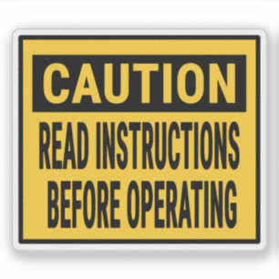 Caution Read Instructions Before Operating