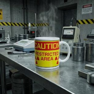 Caution Restricted Area Radiation Hazard Warning Coffee Mug