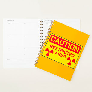 Caution Restricted Area Spiral Planner