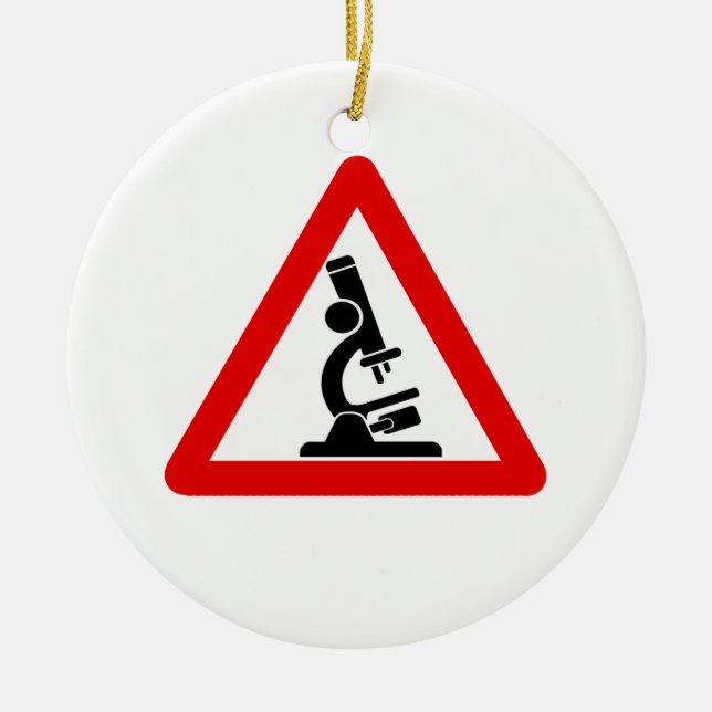 Caution:  SCIENCE! Ceramic Tree Decoration (Front)