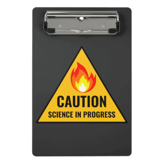 Caution Science in Progress Mini Clipboard