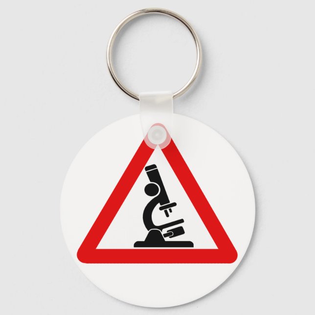 Caution:  SCIENCE! Key Ring (Front)