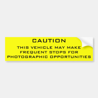 Caution Shutterbug Bumper Sticker