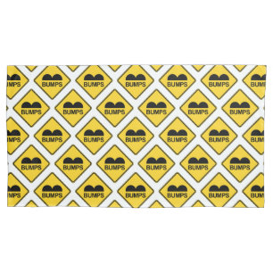 Caution Speed Bumps Funny Traffic Sign Pillowcase