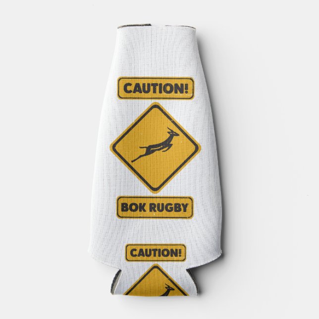 Caution - SpringBoks Crossing Bottle Cooler (Front)