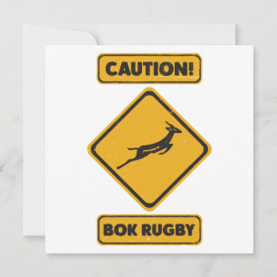 Caution - SpringBoks Crossing Invitation