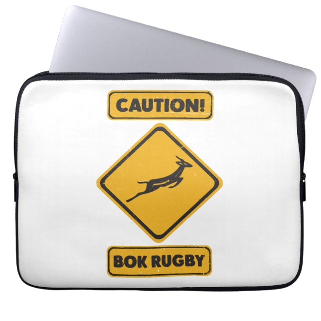 Caution - SpringBoks Crossing Laptop Sleeve (Front)