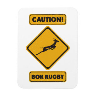 Caution - SpringBoks Crossing Magnet