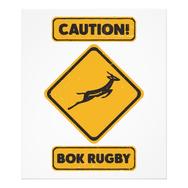Caution - SpringBoks Crossing Photo Print (Front)