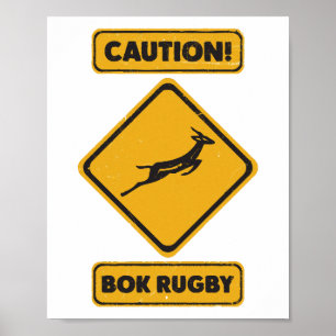 Caution - SpringBoks Crossing Poster
