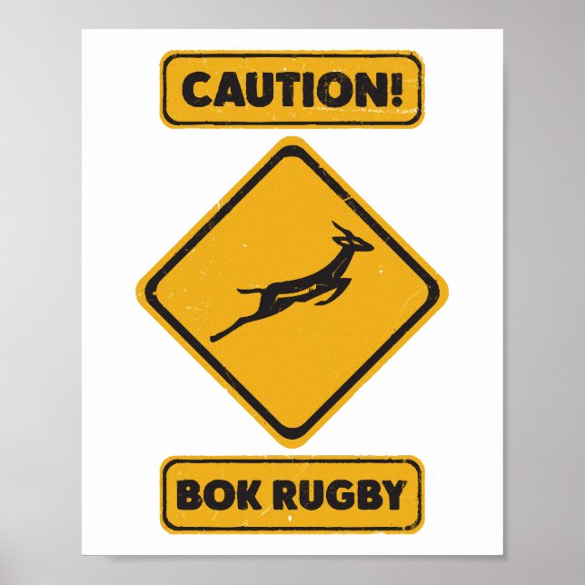 Caution - SpringBoks Crossing Poster (Front)