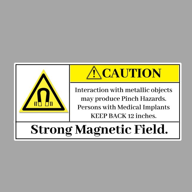 Caution Strong Magnetic Field Label (Creator Uploaded)