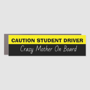 Caution Student Driver customisable Car Magnet