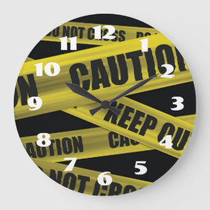 Caution Tape - Clock