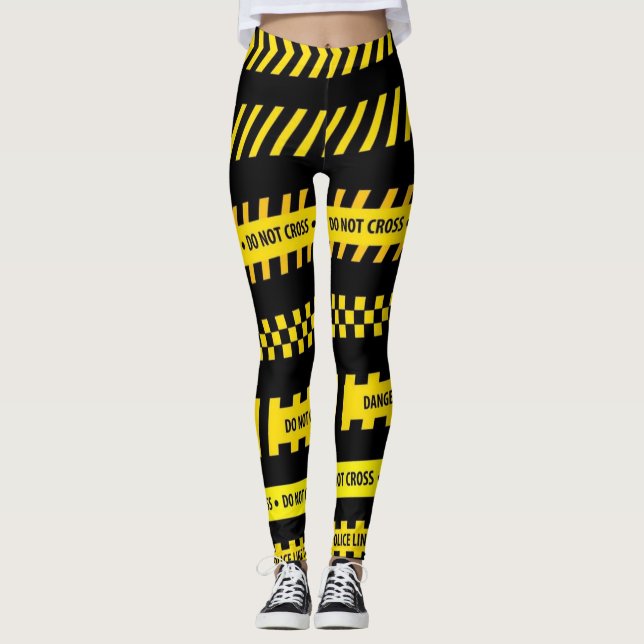 Caution tape design leggings (Front)