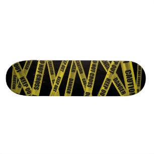 Caution Tape Skateboard
