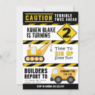 Caution Terrible Two’s Invitation