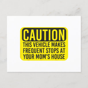 Caution This Vehicle Makes Frequent Stops At Your  Holiday Postcard