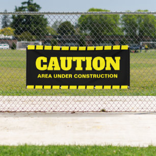 Caution Under Construction Banner