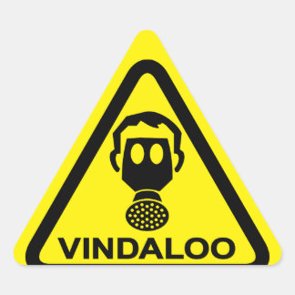 Caution Vindaloo Toxic Curry Smells Funny Stickers