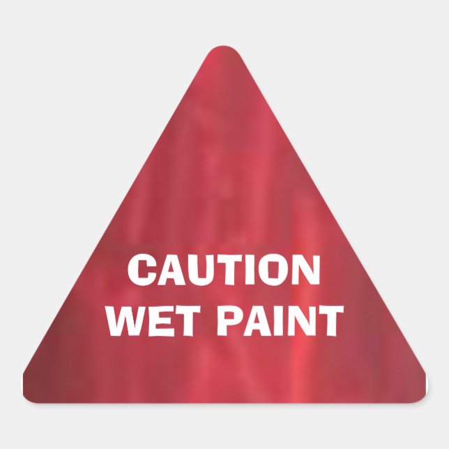 CAUTION Wet Paint Triangle Sticker (Front)