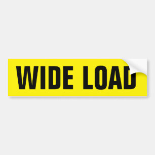 Caution WIDE LOAD Sticker Warning Bumper Sticker