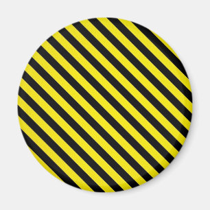 caution yellow black stripes under construction magnet