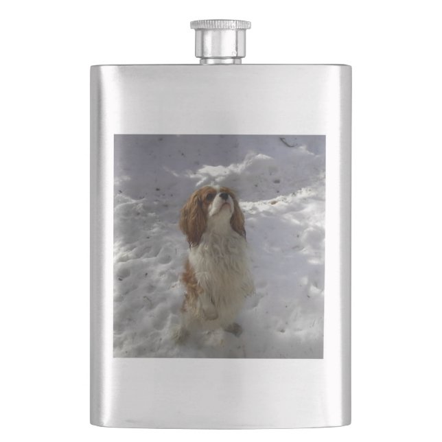 cav in snow hip flask (Front)