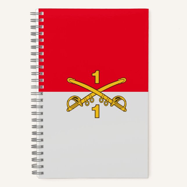 Cav Notebook - Red and White (Front)