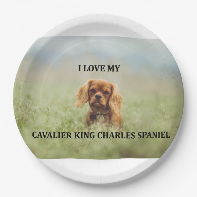 cav ruby love w pic paper plate (Front)