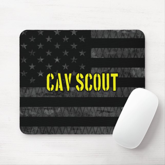 Cav Scout Subdued American Flag Mouse Mat (With Mouse)