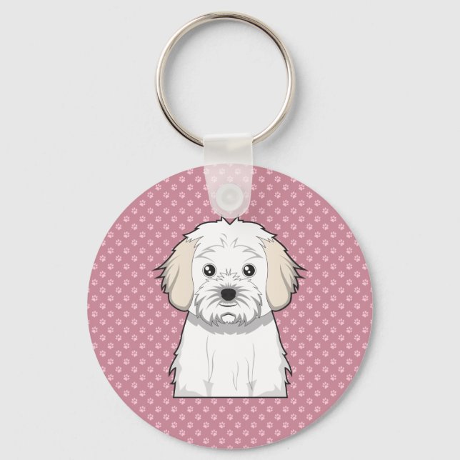 Cavachon Cartoon Key Ring (Front)