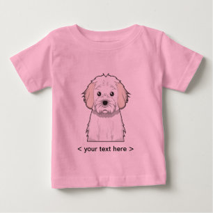 Cavachon Cartoon Personalised Baby T-Shirt