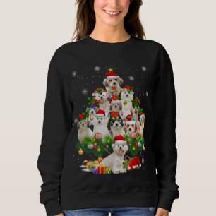 Cavachon Christmas Tree Lights Funny Dog Xmas Gift Sweatshirt