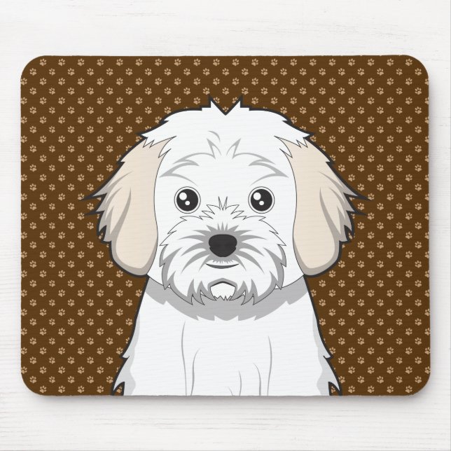 Cavachon Dog Cartoon Paws Mouse Mat (Front)