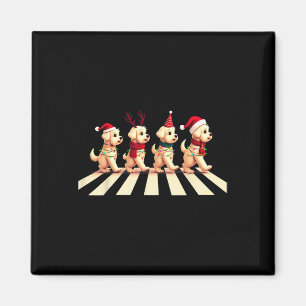 Cavachon Dog Crossing Road Xmas Magnet