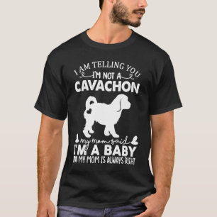 Cavachon Dog   For Women Mom Mama Baby Dog T-Shirt