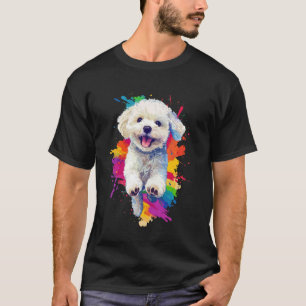 Cavachon Lovers Colourful Splash Art Cavachon Dog T-Shirt