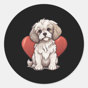 Cavachon Owner Mum Dad Gift Cavachon Dog Lover Val Classic Round Sticker