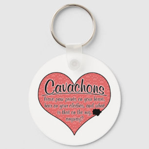 Cavachon Paw Prints Dog Humour Key Ring