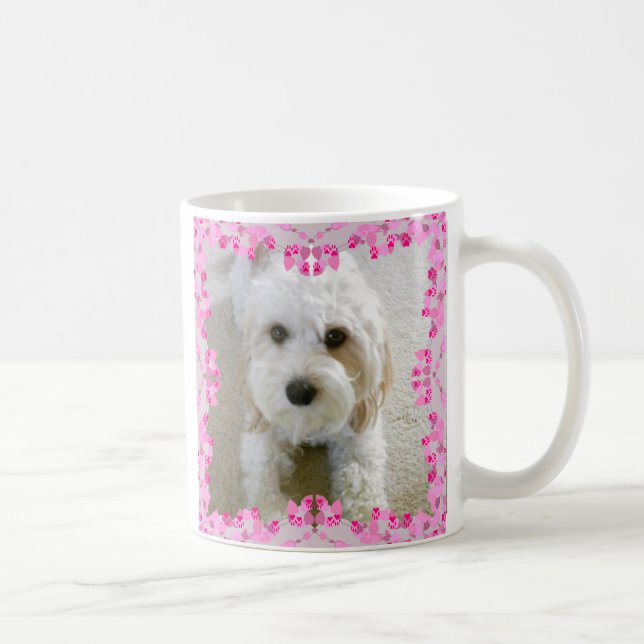 Cavachon Photo Mug, Customised Dog Photo Coffee Mug (Right)